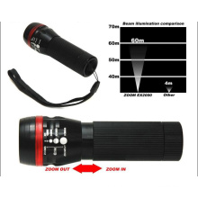 Red Signal "O"Ring LED Flashlight with Zoom Function